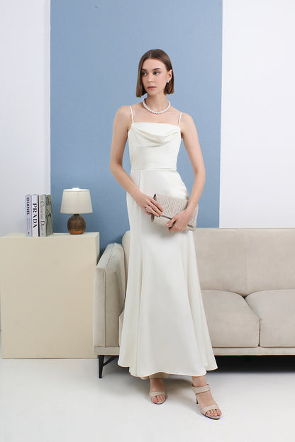 Kaia Satin Silk Maxi Dress