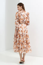 Atlanteia Floral Chiffon Dress
