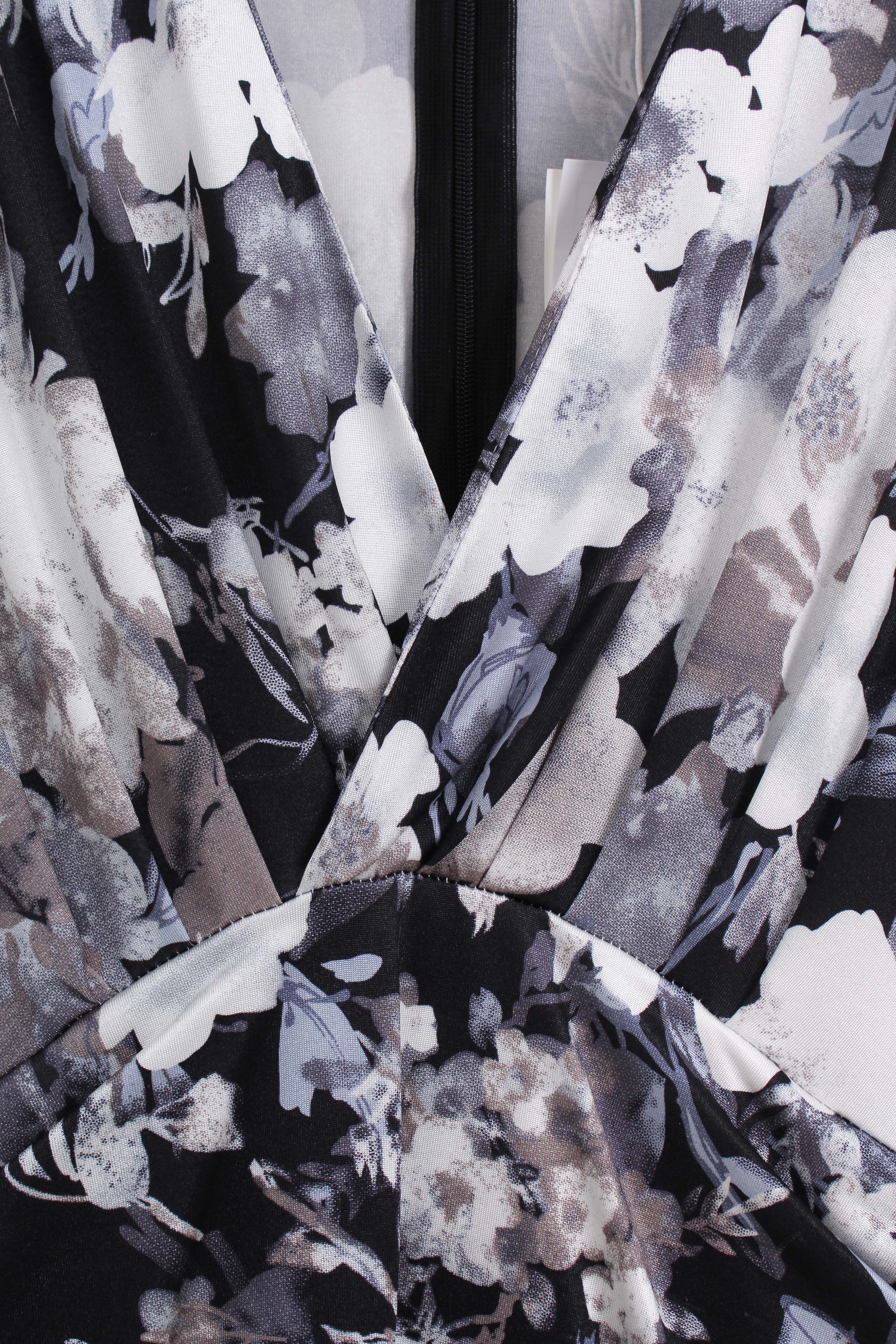 Floral Wrap Dress in Black (L size)