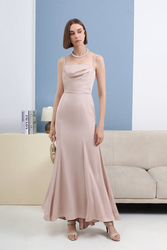 Kaia Satin Silk Maxi Dress