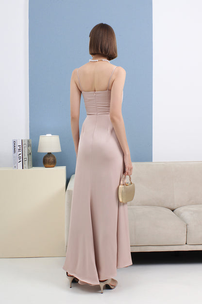 Kaia Satin Silk Maxi Dress