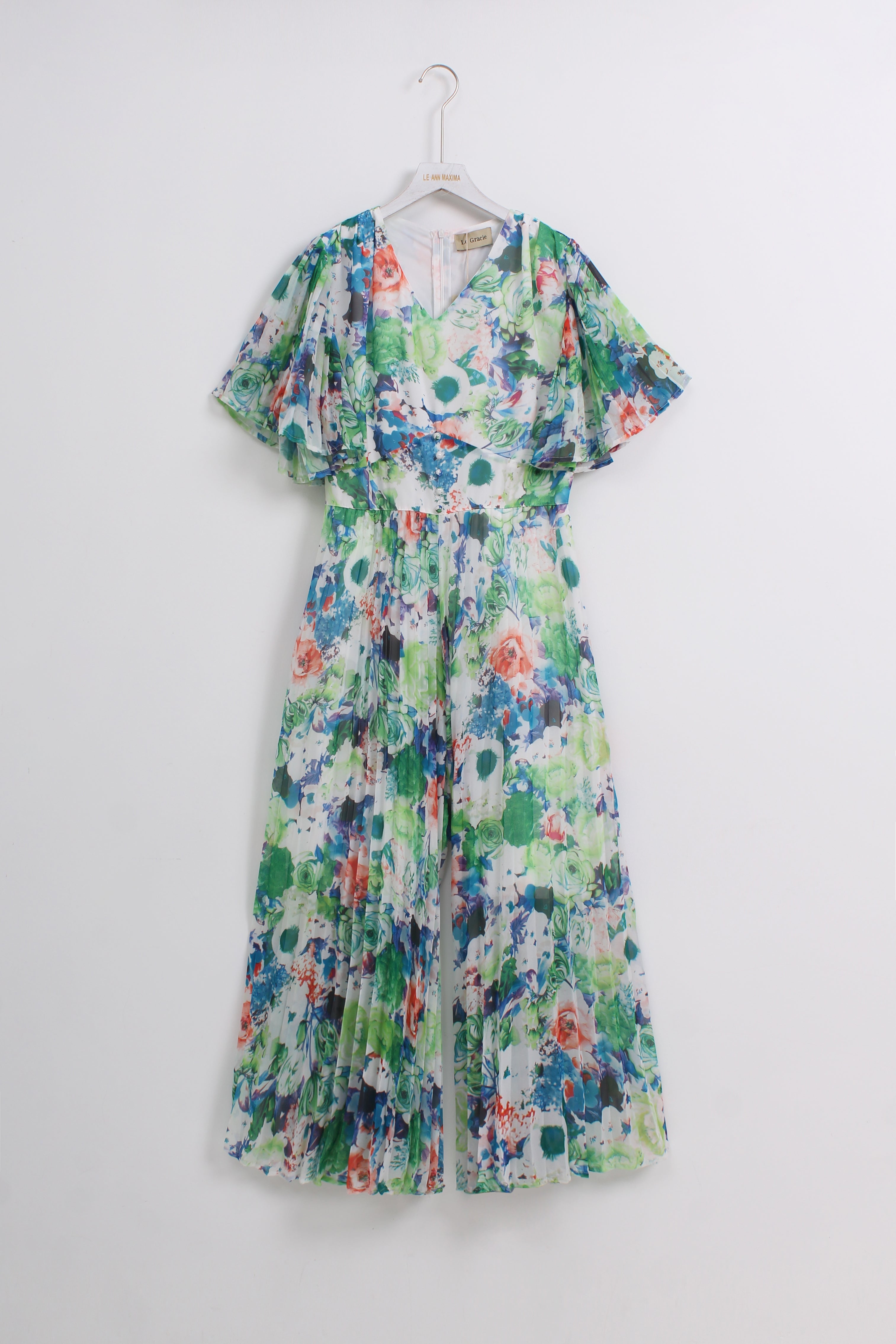 Green Floral Jumpsuit (Free size)