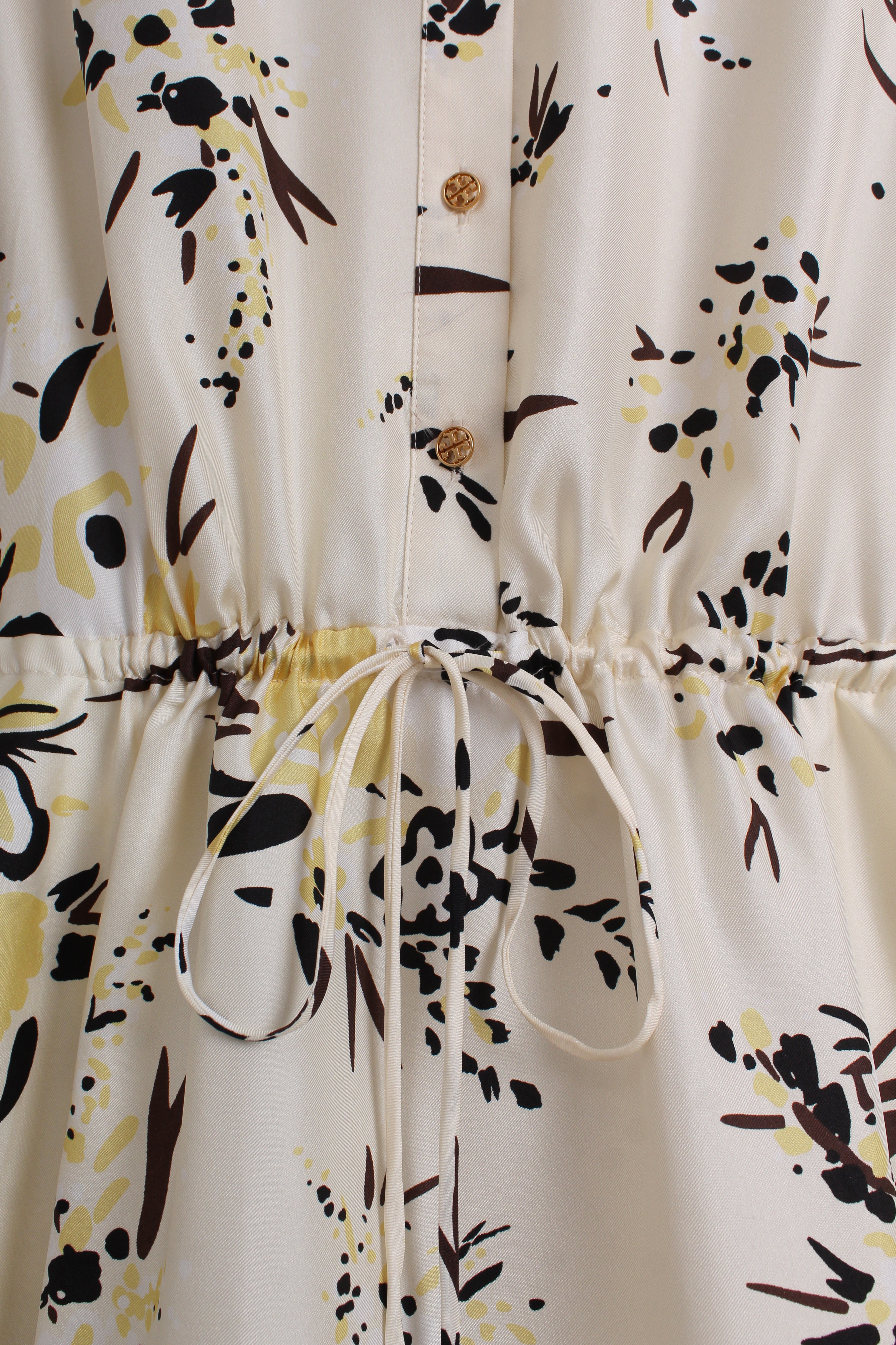 Yellow Floral Midi Dress (L size)