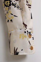 Yellow Floral Midi Dress (L size)