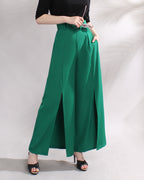 Front Slit Wide Leg Pants