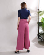 Front Slit Wide Leg Pants
