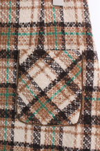 Tweed Checkered Mini Skirt (M size)