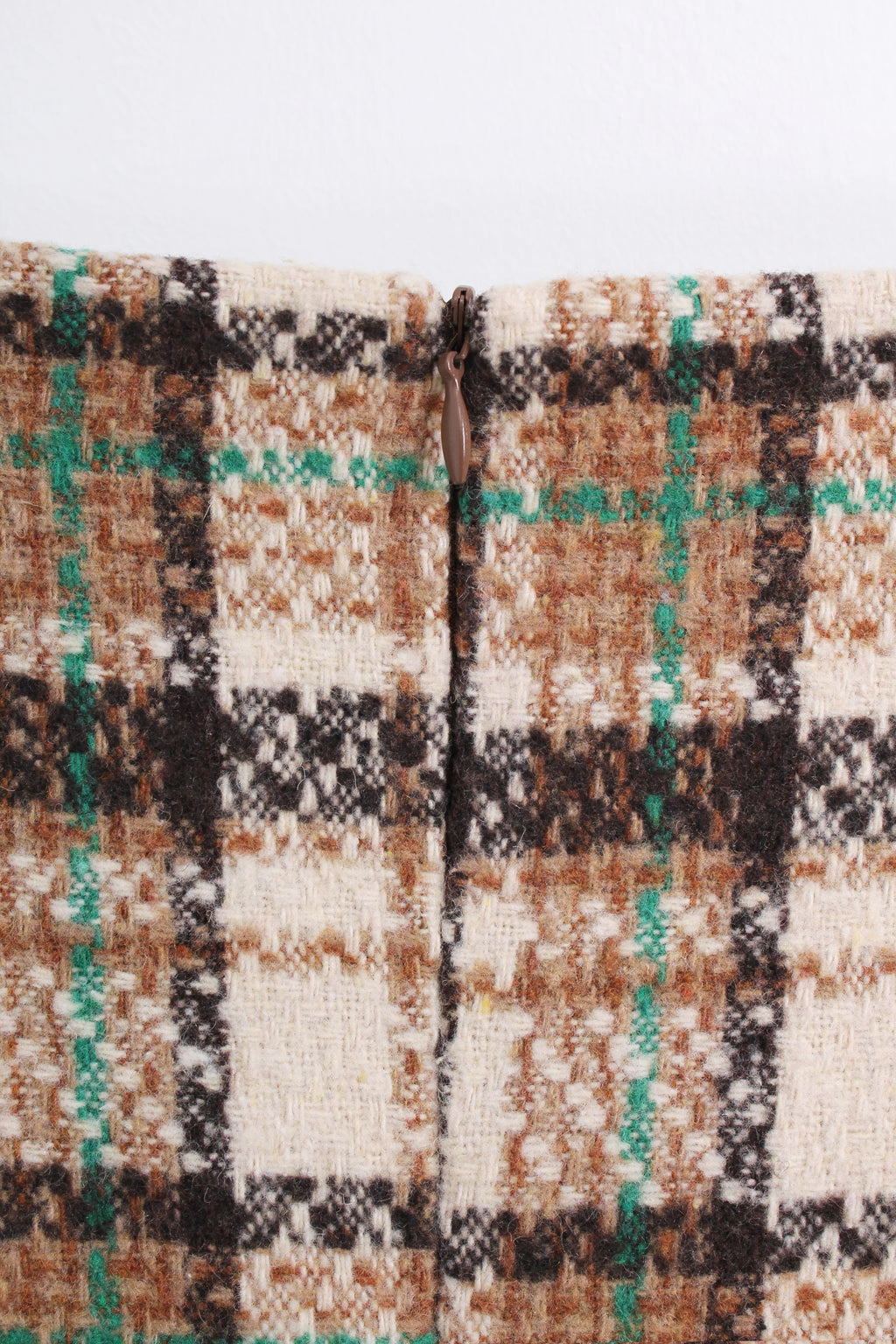 Tweed Checkered Mini Skirt (M size)