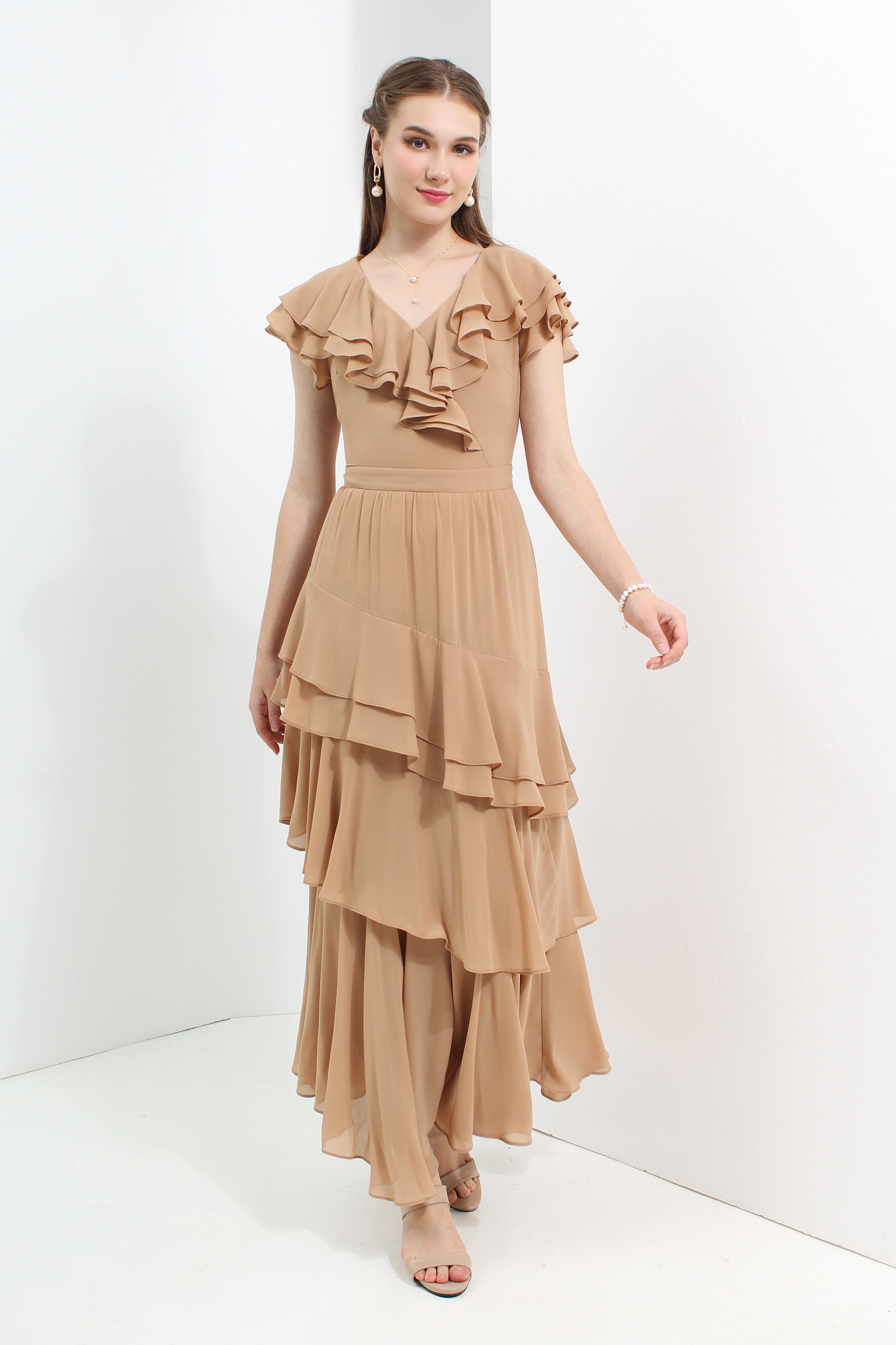 blaire ruffle maxi dress Lady Blair Ruffle Maxi Dress Le Ann Maxima