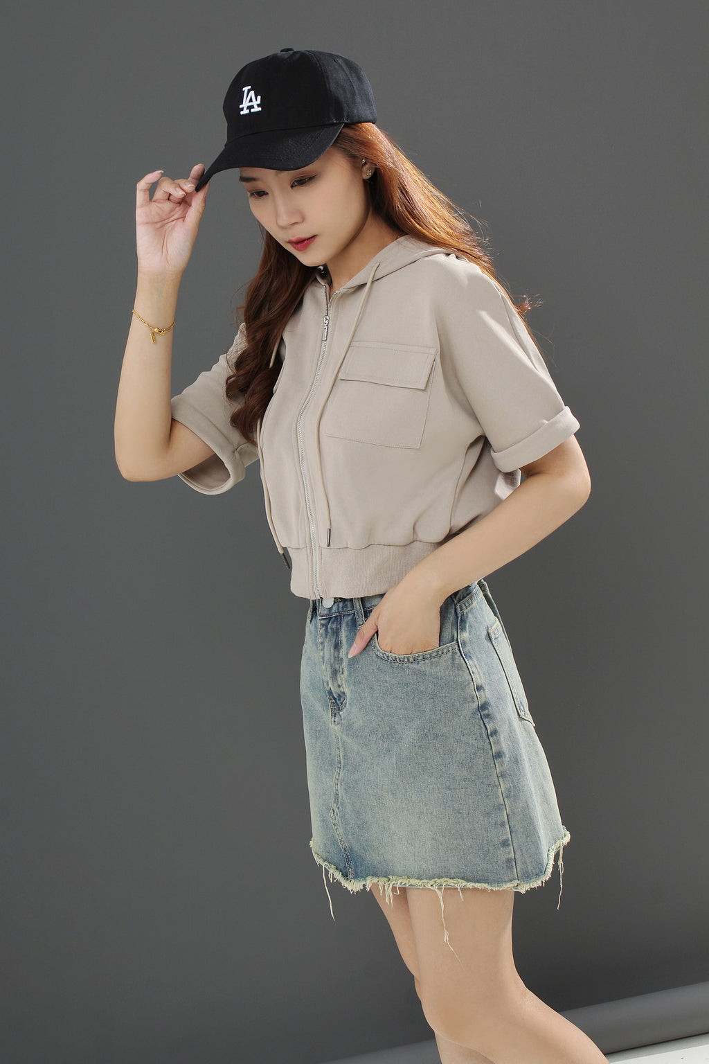 Cotton Zipper Top