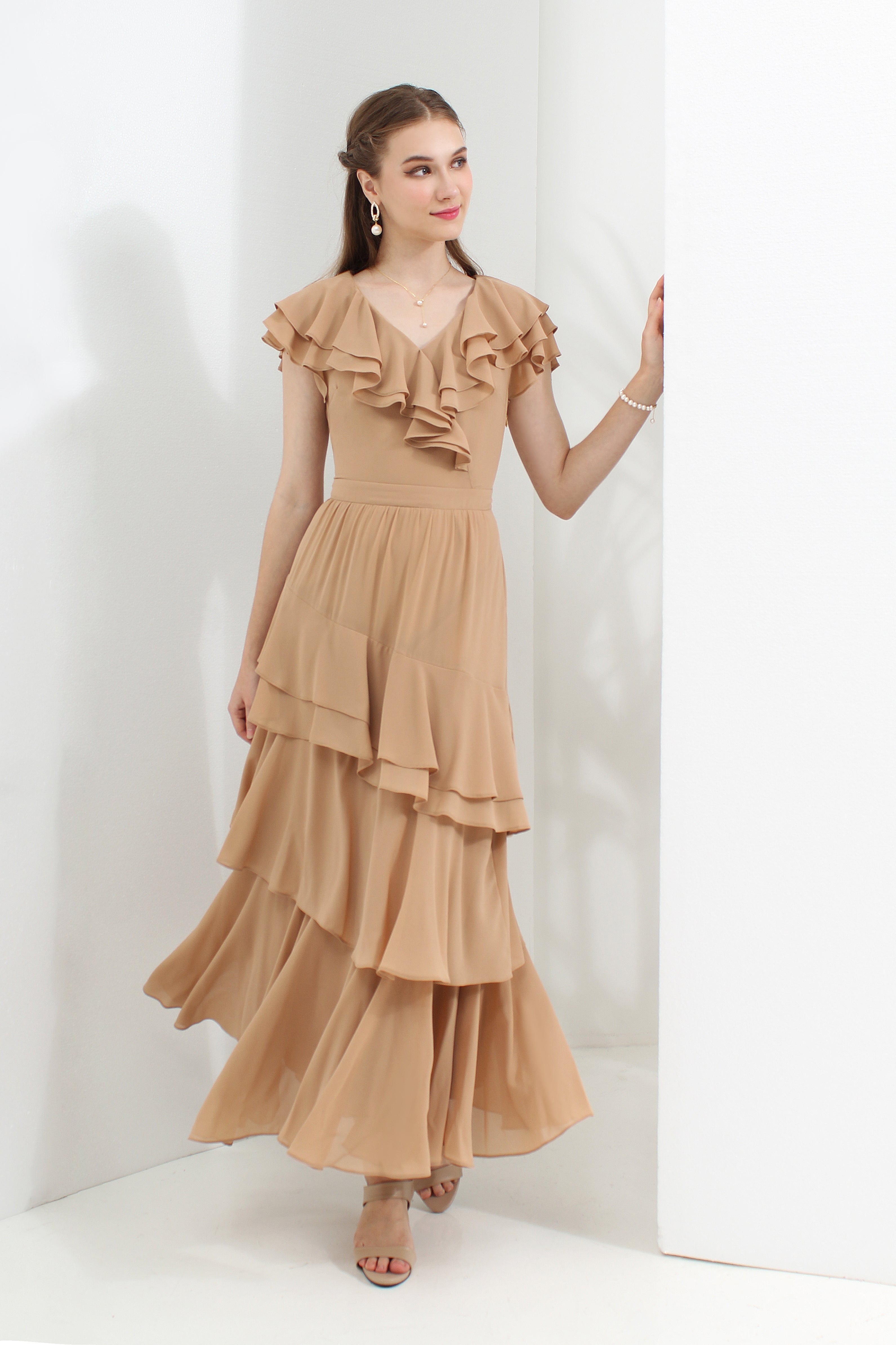 Lady Blair Ruffle Maxi Dress