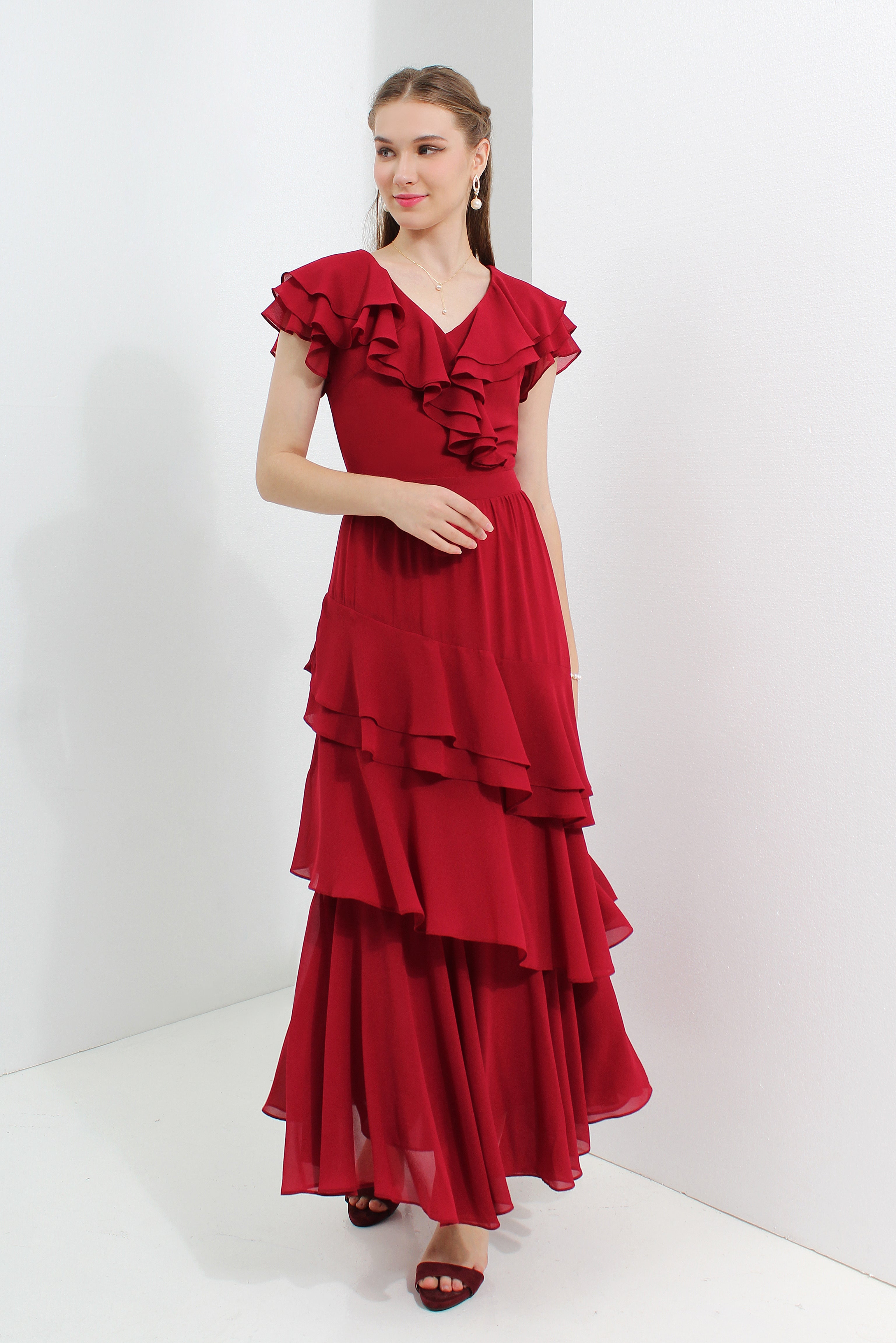 Lady Blair Ruffle Maxi Dress