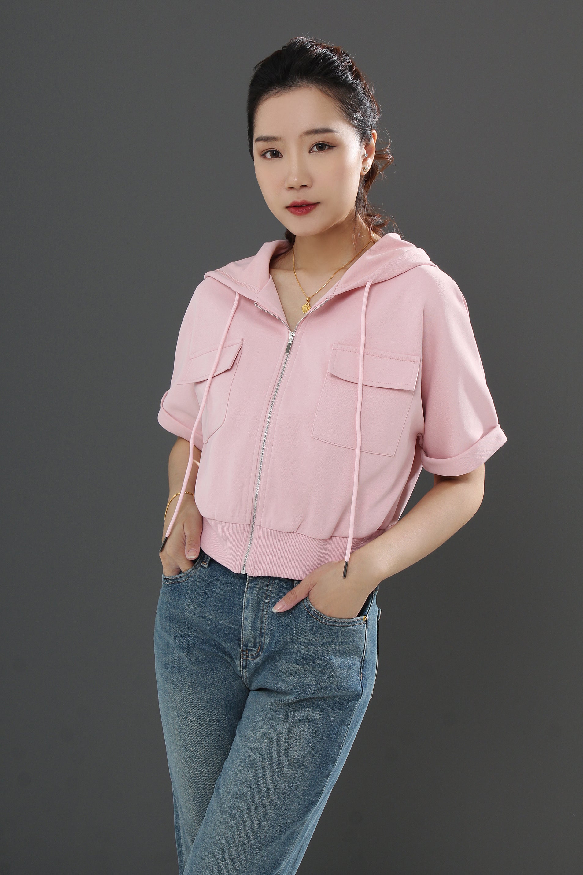 Cotton Zipper Top