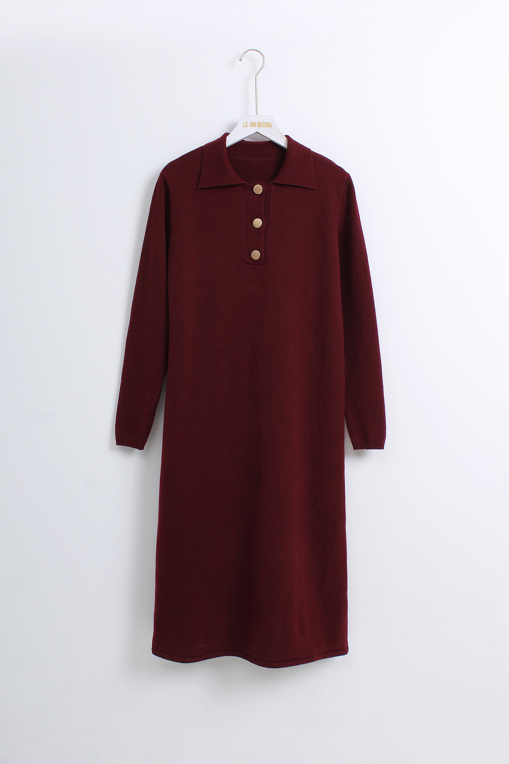 Knit Dress in Maroon