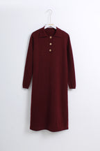 Knit Dress in Maroon