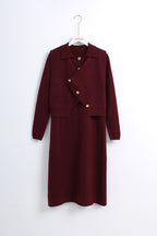 Knit Dress in Maroon