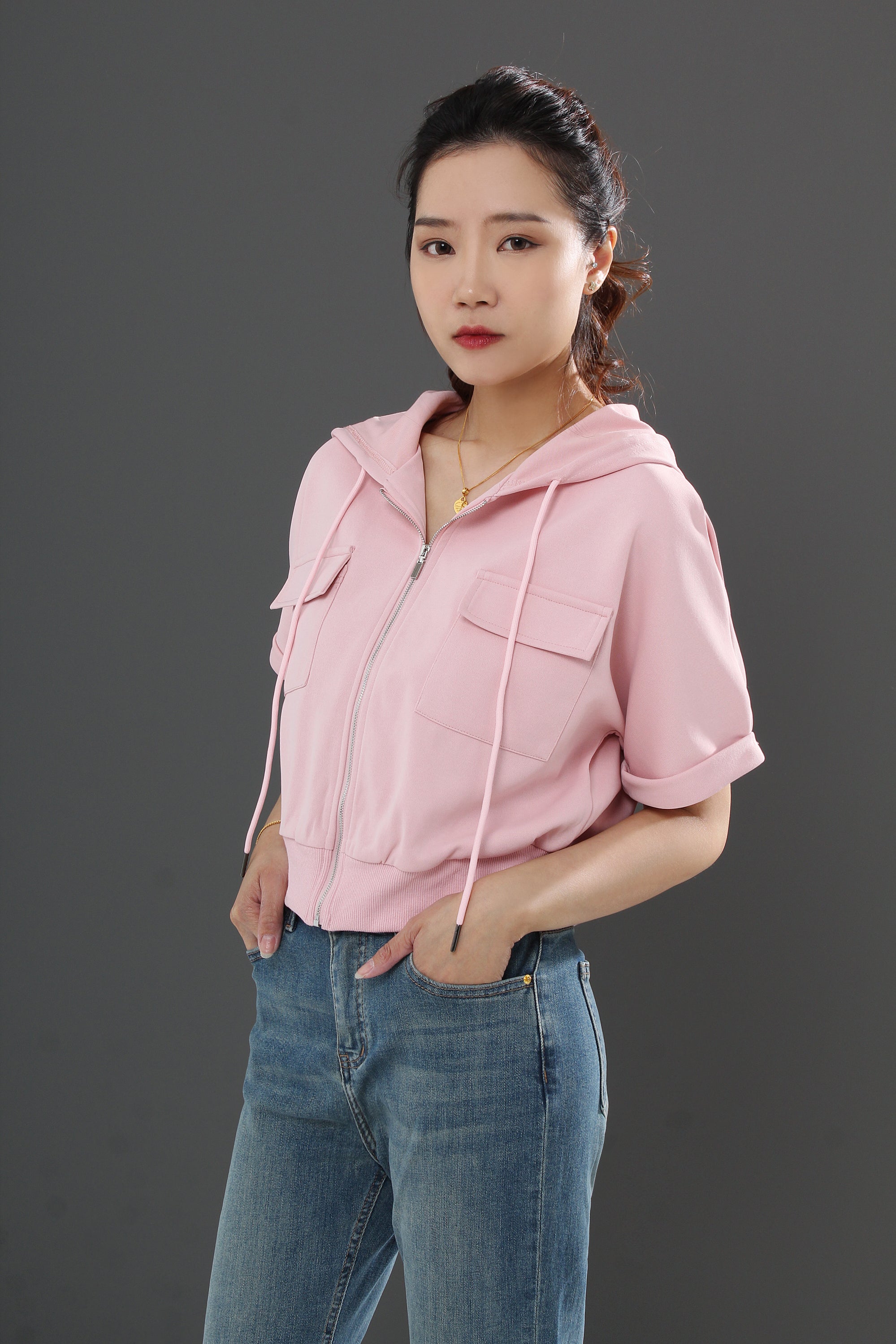 Cotton Zipper Top