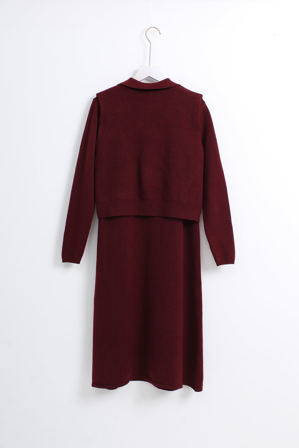 Knit Dress in Maroon