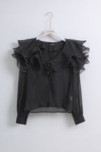 Sheer Blouse in Black