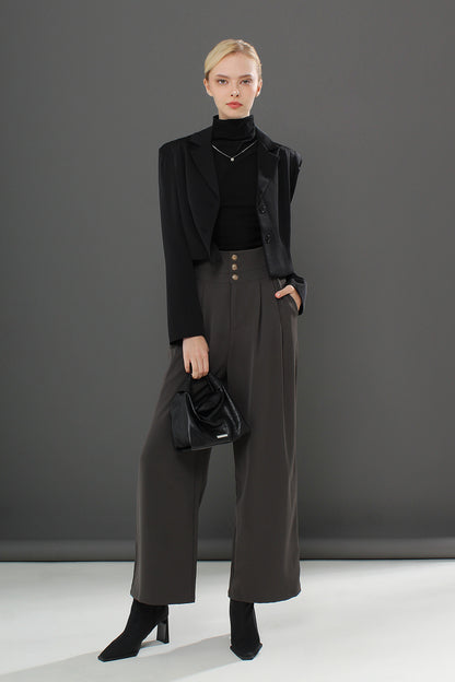 Cyan Suite Fabric Long Pants