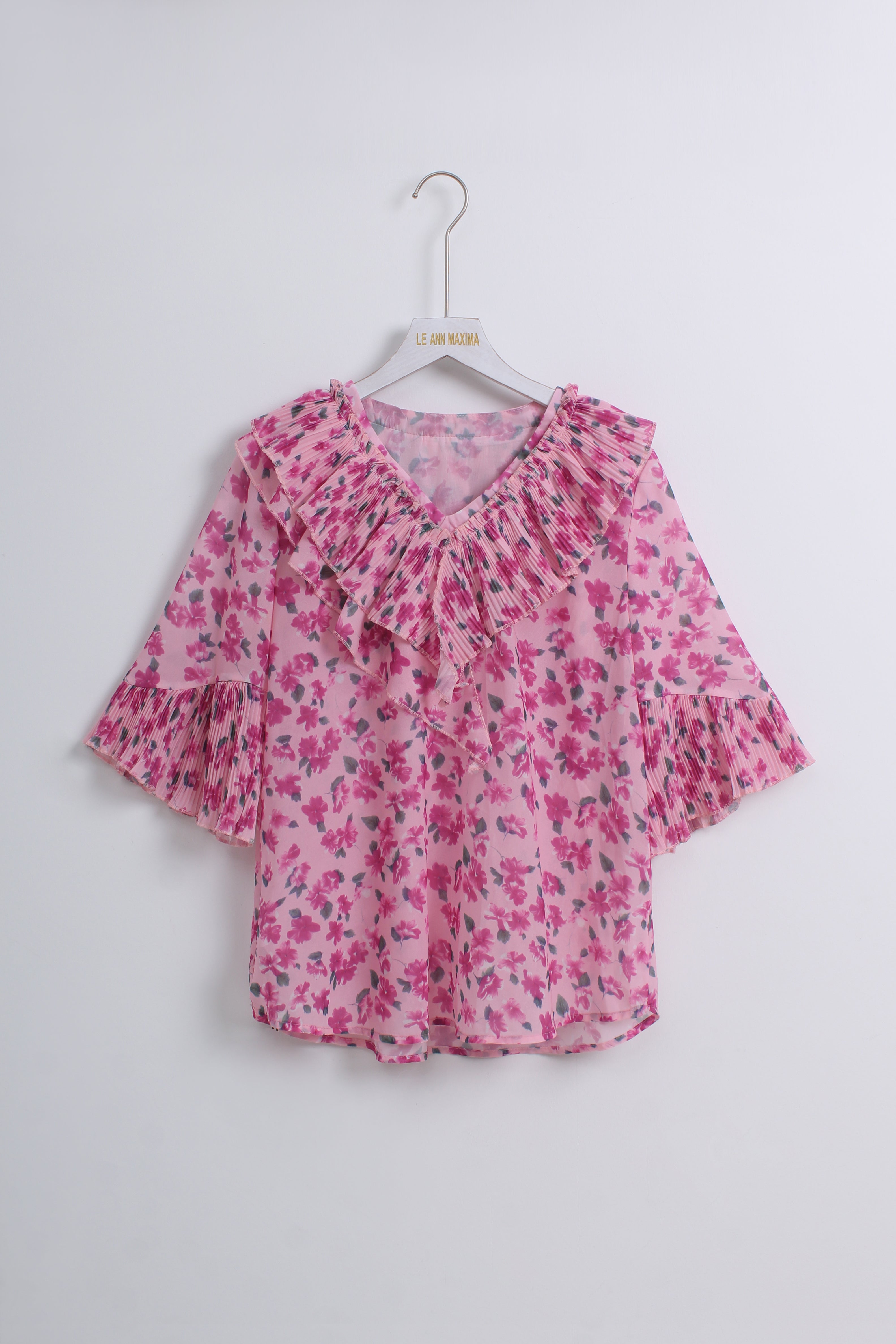 Pink Floral Blouse