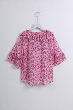 Pink Floral Blouse