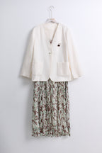 2 in 1 Blazer & Dress Set in White (L size)