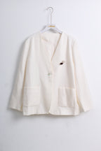 2 in 1 Blazer & Dress Set in White (L size)