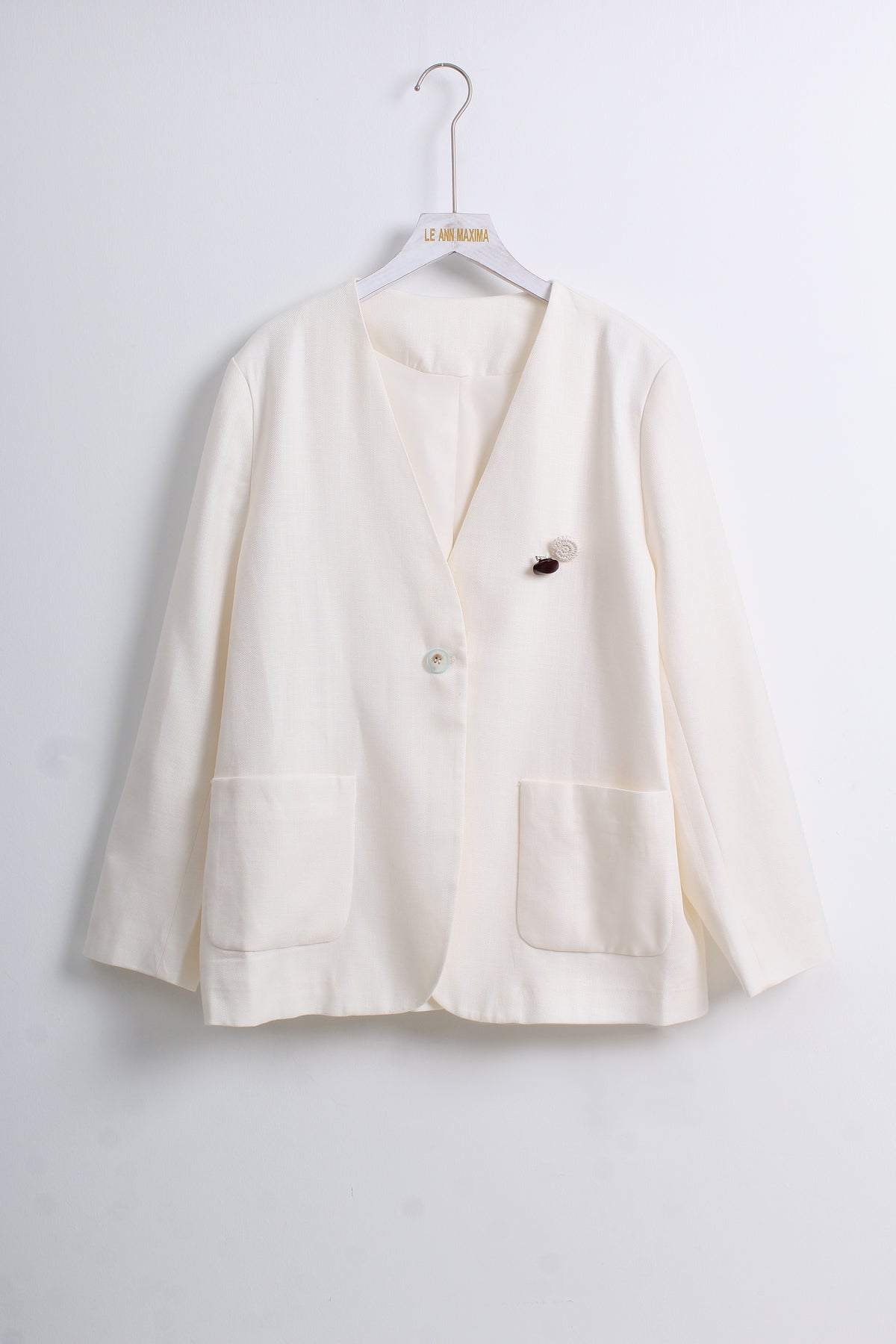 2 in 1 Blazer & Dress Set in White (L size)