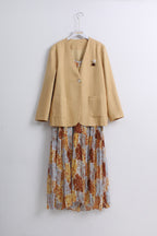 2 in 1 Blazer & Dress Set in Yellow (L size)