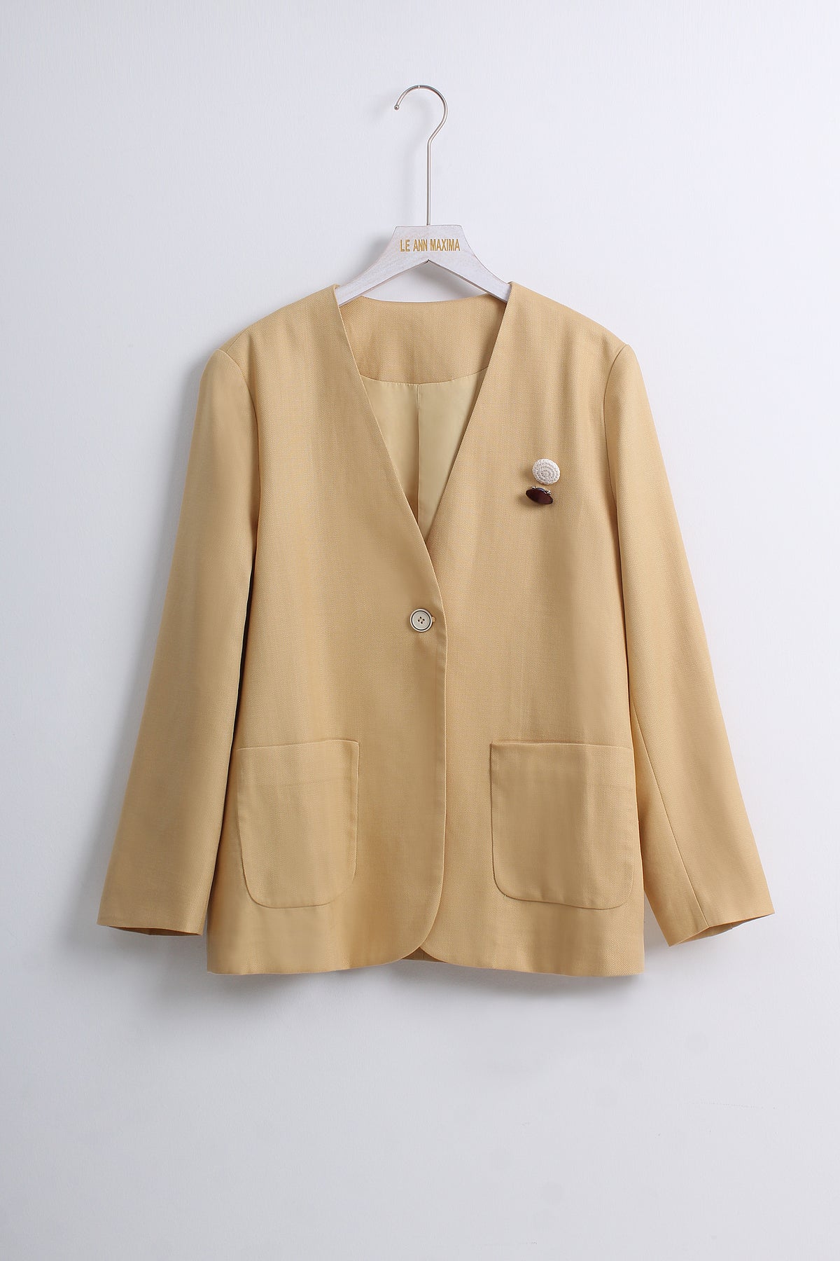 2 in 1 Blazer & Dress Set in Yellow (L size)