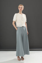 Pleated Wide-Leg Pants
