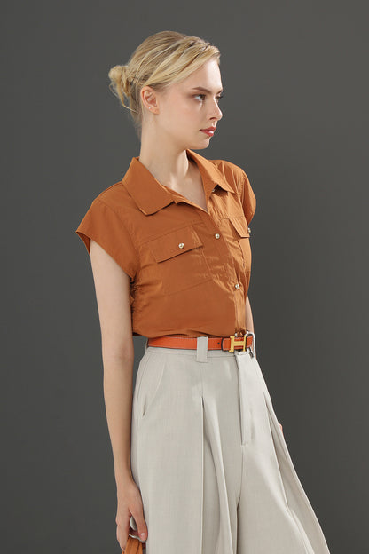 Pleated Wide-Leg Pants