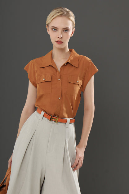 Pleated Wide-Leg Pants