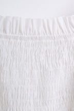 Off Shoulder Ruffle Top in White (L size)