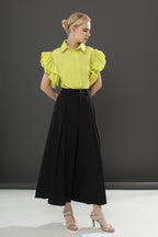 Pleated Wide-Leg Pants