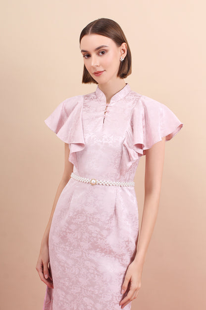 Heritage Petal Drape Modern Qipao Cheongsam