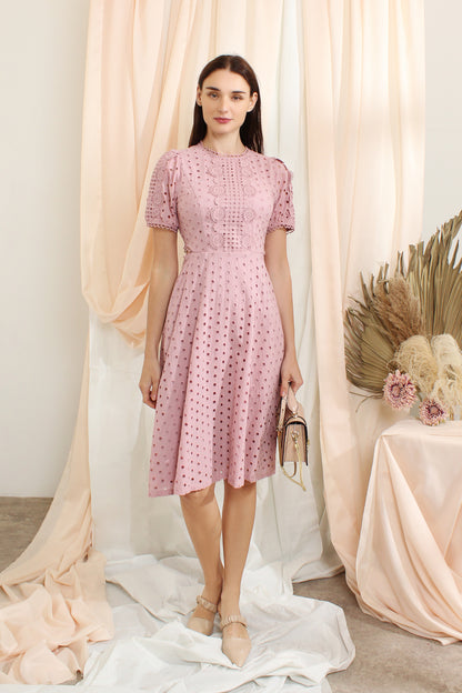 Anjali Broderie Anglaise Midi Dress