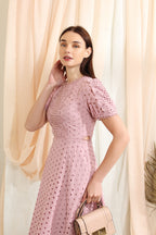 Alice Eyelet Cotton Midi Dress
