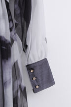 Abstract Print Long Dress with Inner (Free size)