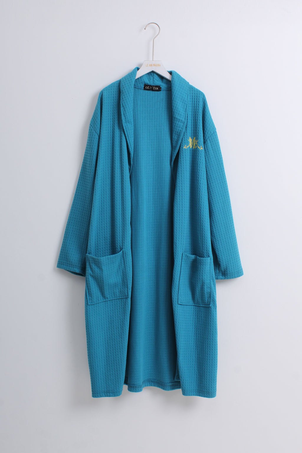 Waffle-Knit Bathrobe