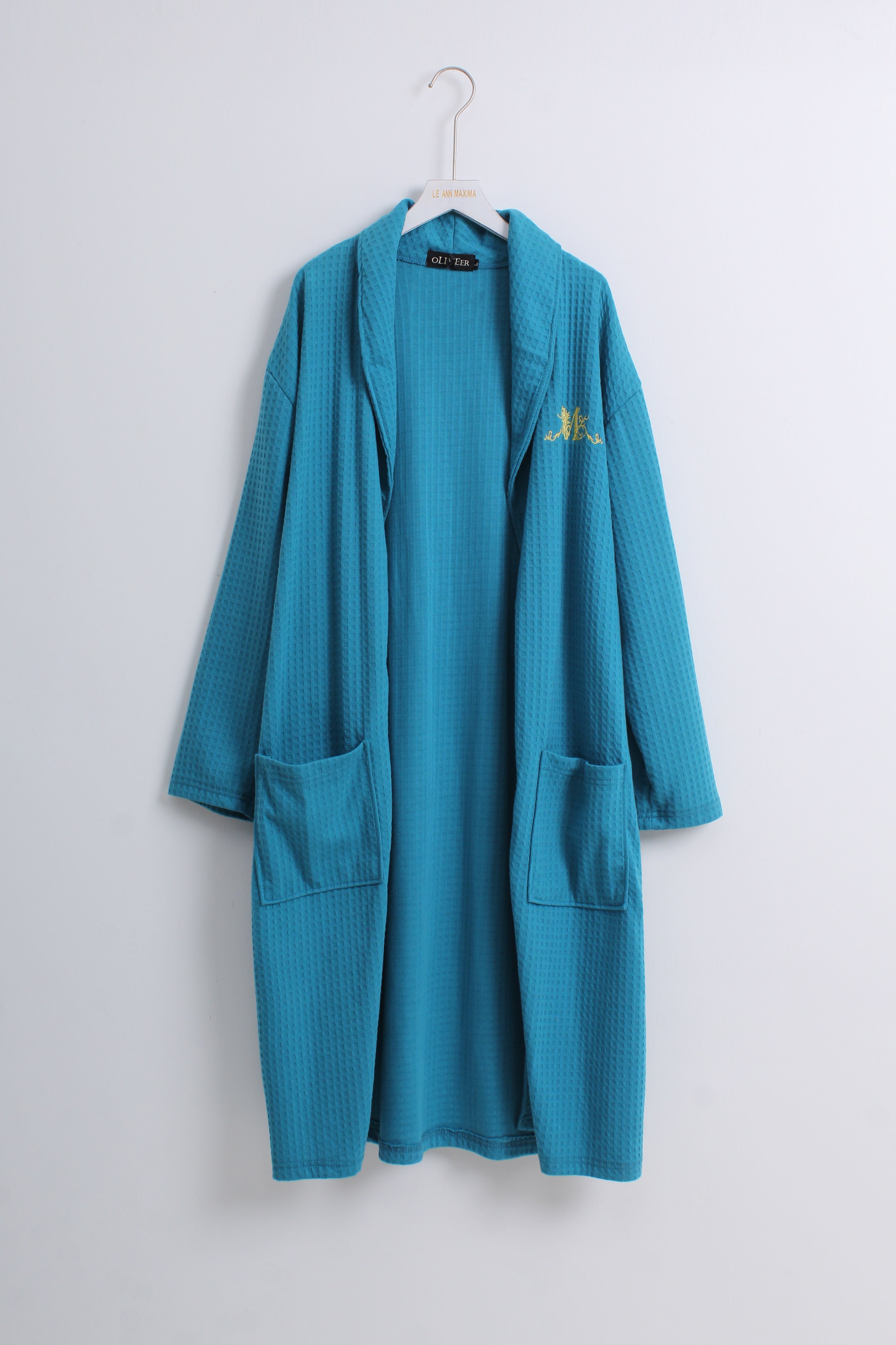 Waffle-Knit Bathrobe