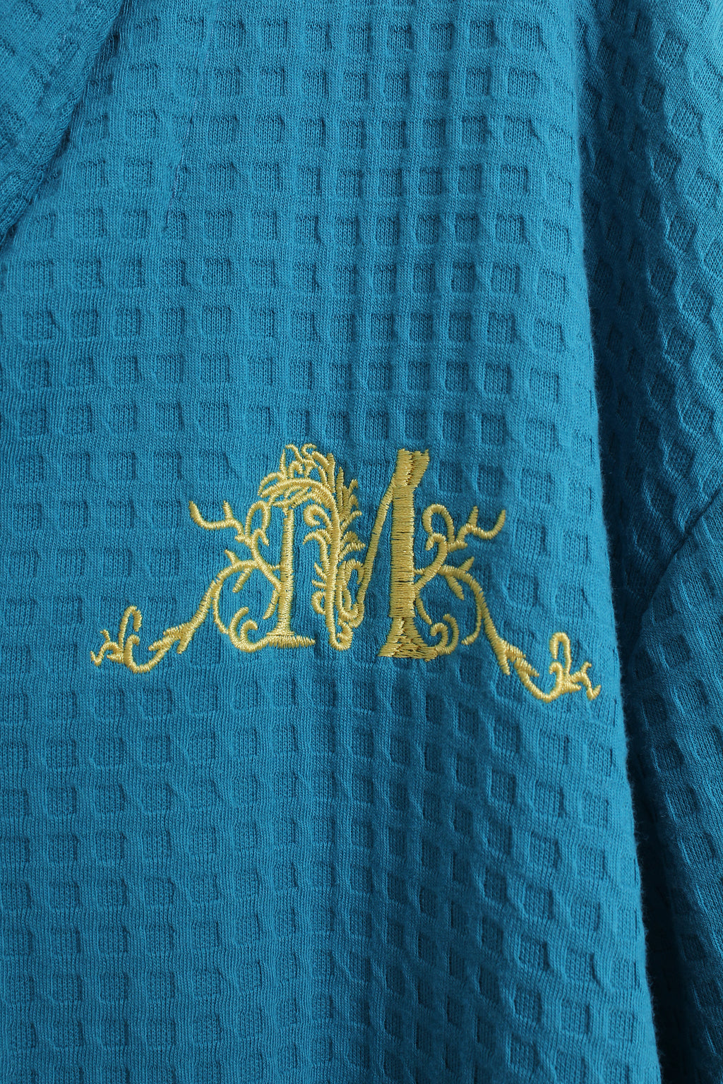 Waffle-Knit Bathrobe