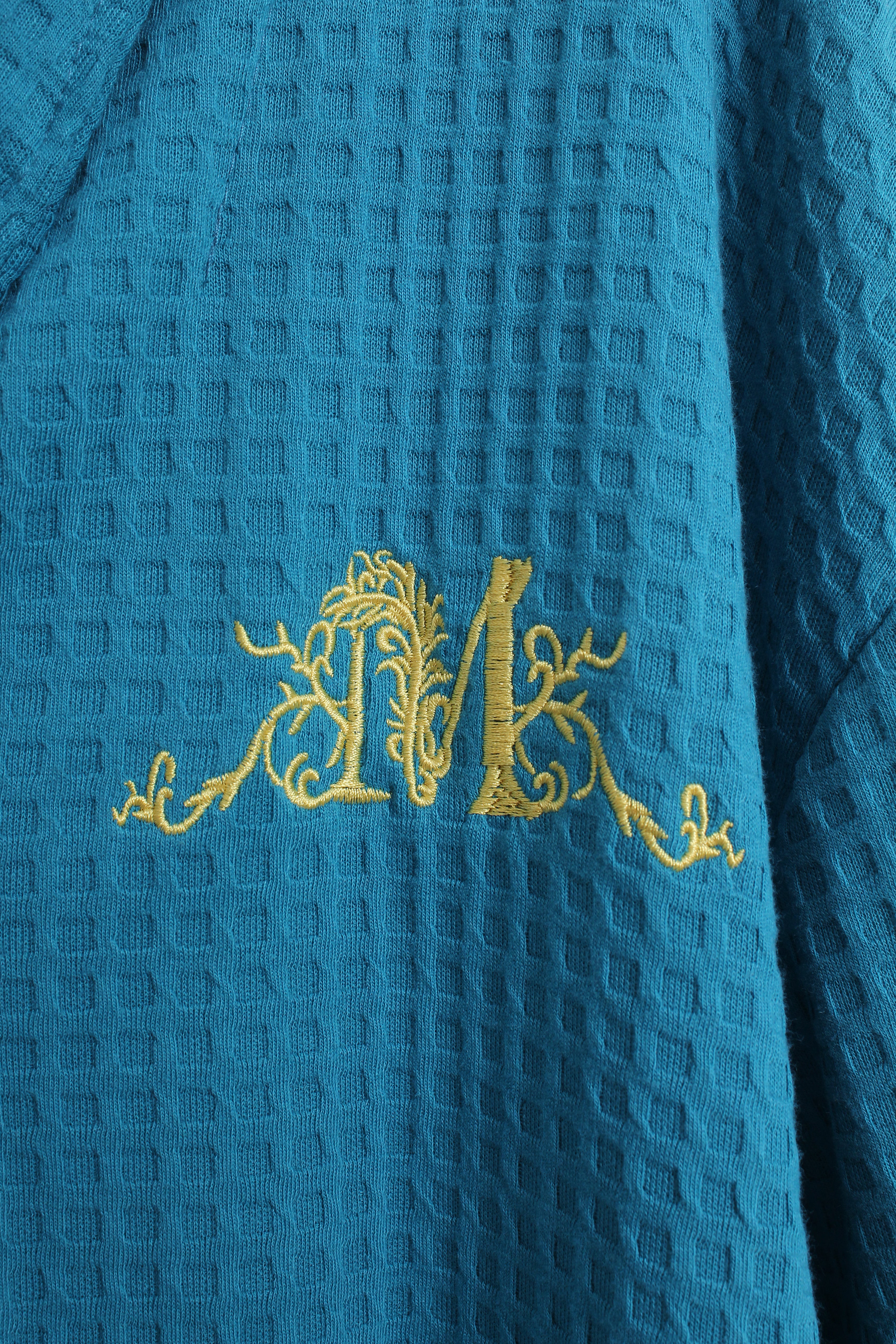 Waffle-Knit Bathrobe