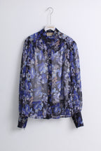 Floral Blouse & Midi Skirt Set (M size)