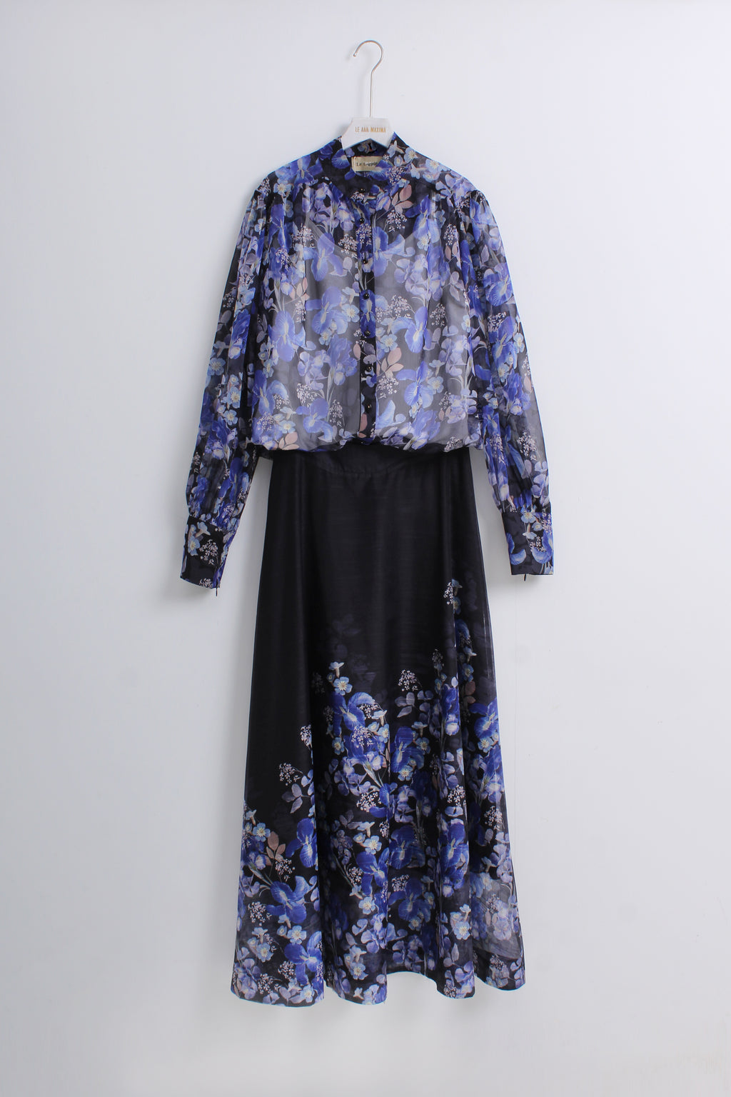 Floral Blouse & Midi Skirt Set (M size)