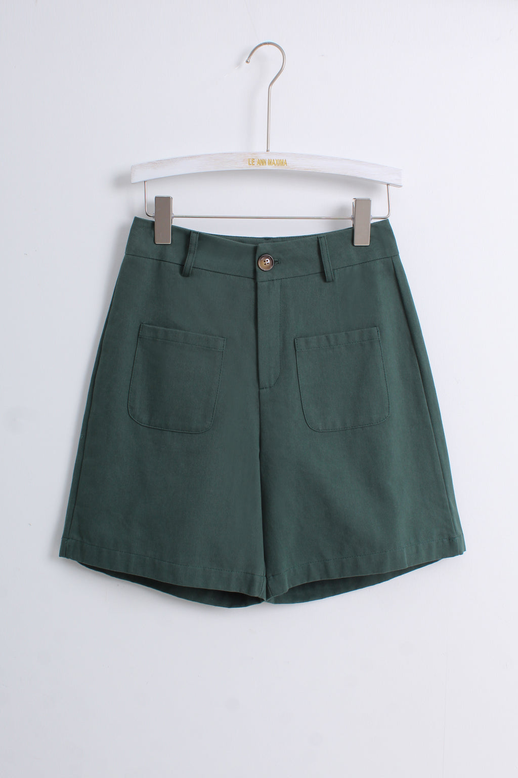 Stripe Shirt & Green Shorts 2 Piece Set (M size)
