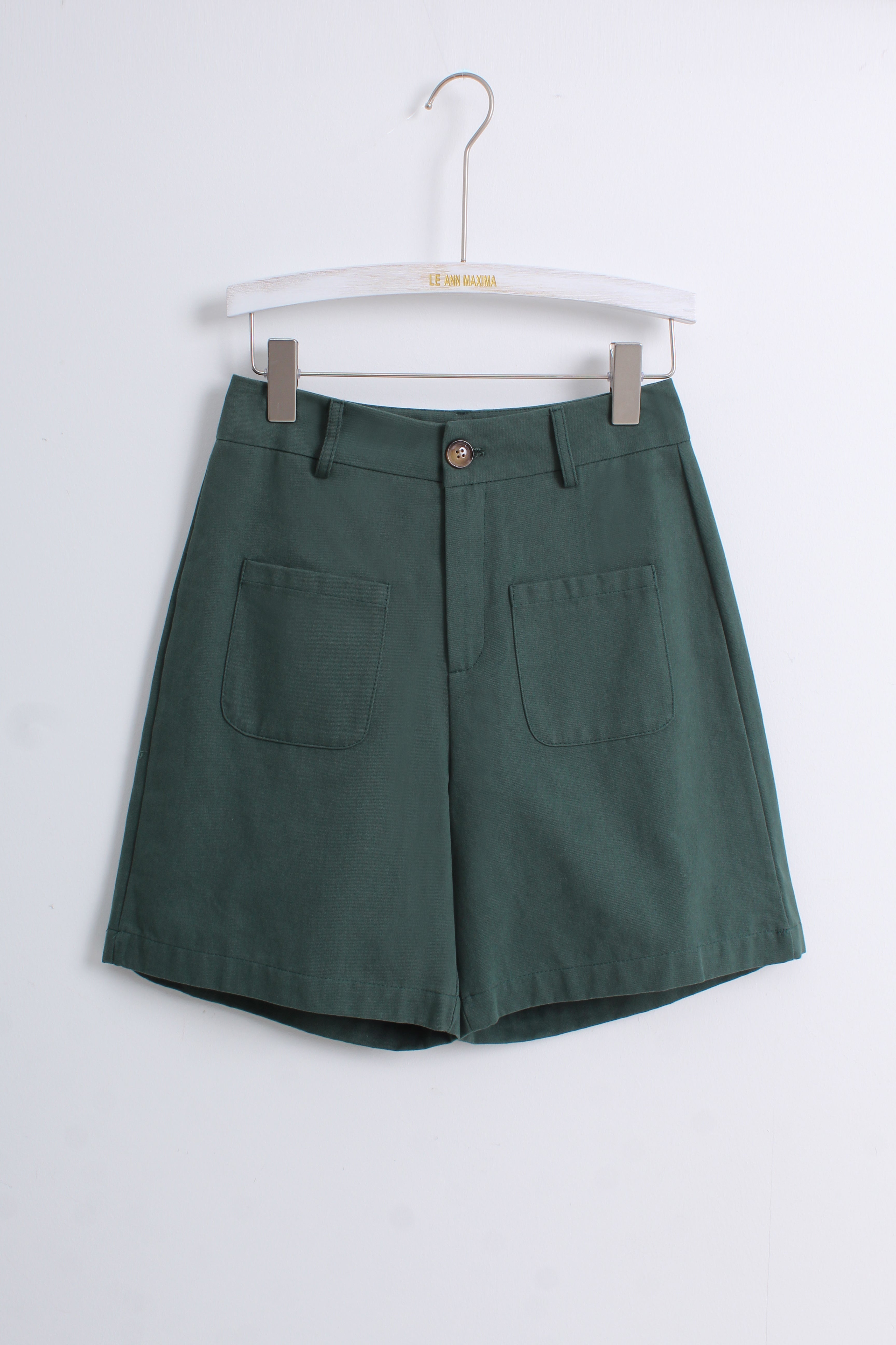 Stripe Shirt & Green Shorts 2 Piece Set (M size)