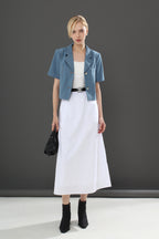 Claudia V-Neck Solid Top Blouse