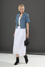 Claudia V-Neck Solid Top Blouse